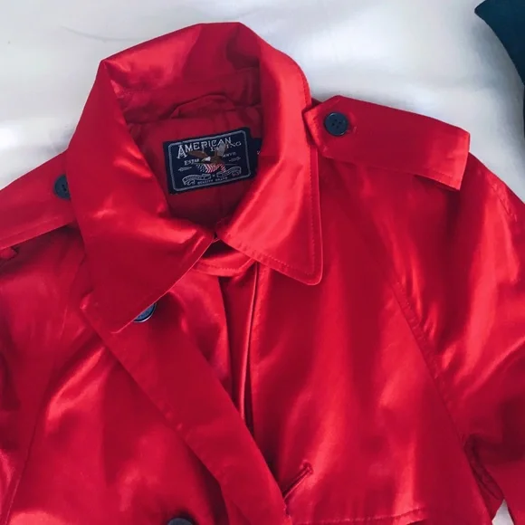 American Living red trench coat - Picture 6 of 13